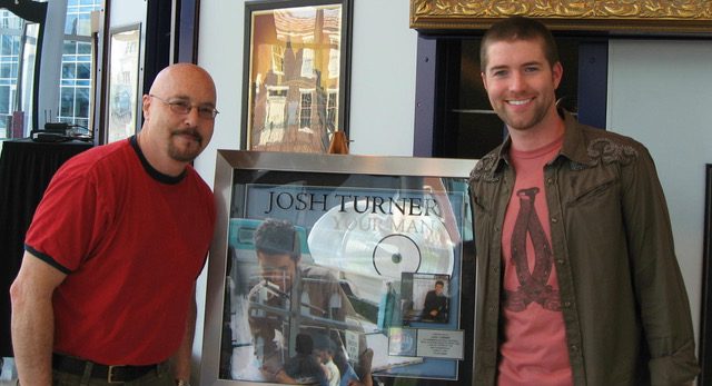 Robert Jason with Josh Turner and the Your Man platinum plaque